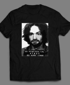 CHARLES MANSON MUGSHOT Photo Quality Shirt