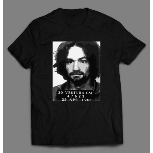 CHARLES MANSON MUGSHOT Photo Quality Shirt