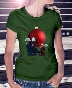 Christmas Gift Funny Rick & Morty Mashup Star Wars Dark Vader Unisex T Shirt