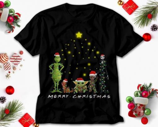 Christmas Gift Grinch Baby Yoda Max Dog Jack Skellington Groot t shirt