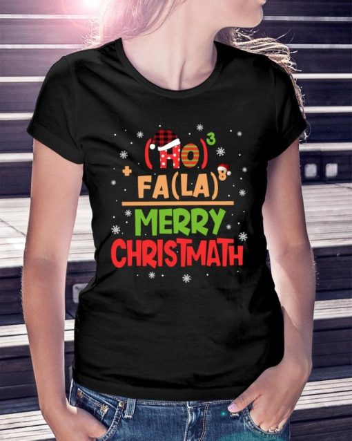 Christmas Gift Ho Ho Ho Merry Christmath Math Teacher Lover Unisex T Shirt