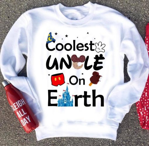 Disney Mickey Coolest Uncle On Earth Castle Disneyland sweatshirt