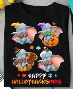 Dumbo Halloween Thanksgiving Christmas Unisex T Shirt