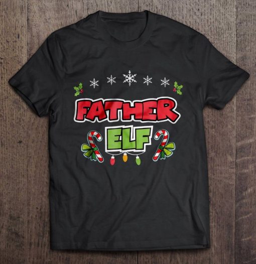 Father Elf Christmas Tshirt