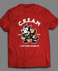 HIP HOP CAT Cream Cash Rules Shirt