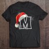 M Santa Monogram Christmas Tshirt