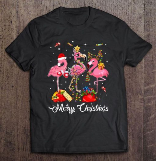 Merry Christmas Flamingo Tshirt