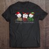 Merry Christmas Maltese Reindeer Elf Santa Hat Tshirt