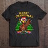 Merry Thanksmas Turkey Claus Thanksgiving Christmas Tshirt