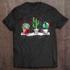 Reindeer Christmas Tree And Santa Cactus Tshirt