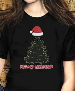 Santa Hat Meowy Christmas Tree Shirt