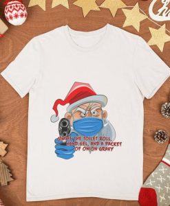 Santa's Stick-Up t shirts