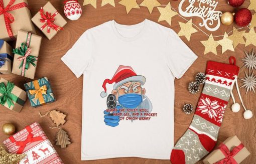 Santa's Stick-Up t shirts