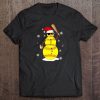 Softball Snowman Santa Hat Christmas T-shirt