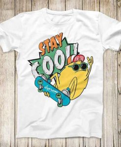 Stay Cool Monster Skateboarding Cartoon T shirt