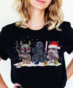 Boba Fett Darth Vader Stormtrooper Christmas Shirt