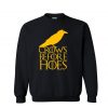 CROWS BEFORE HOES Yellow Unisex Crew Neck Sweatshirt