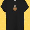 Cat Kitten Pocket Meow Hipster T Shirt