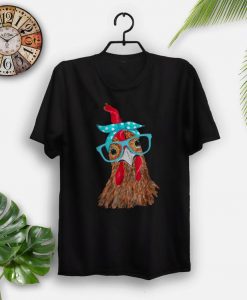 Chicken with bandana headband and glasses cute T-Shirt