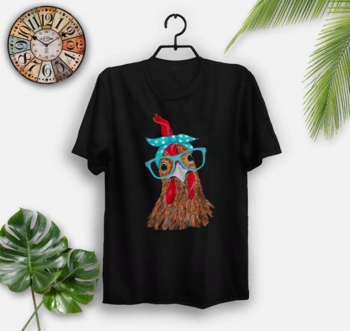 Chicken with bandana headband and glasses cute T-Shirt