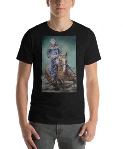 Cowboy Riding a Horse- Short-Sleeve Unisex T-Shirts