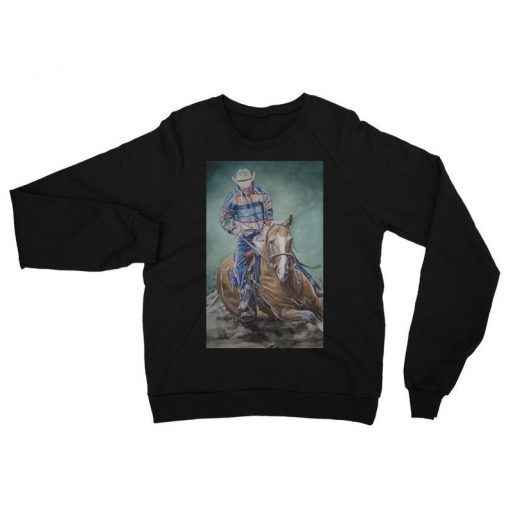 Cowboy Riding a Horse- Unisex California Fleece Raglan Sweatshirts