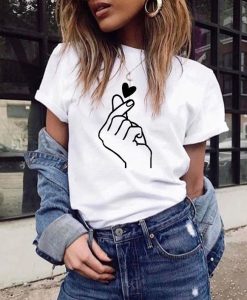 Finger Heart T shirt
