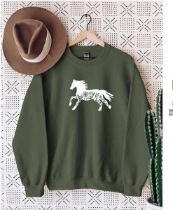Horse Floral Design Sweatshirt
