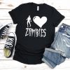 I Love Zombies Halloween T-shirt