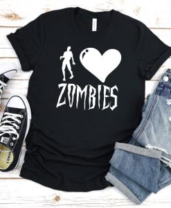 I Love Zombies Halloween T-shirt