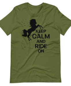 Keep calm and ride on - funny horse riding shirt