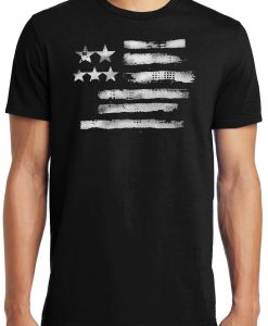 Patriotic Distressed White Flag T-Shirt