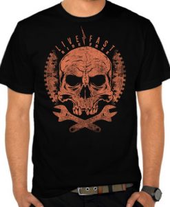 Racing Skull 1 t shirts