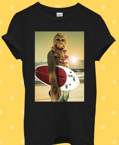 Star Wars Chewbacca Surfing Funny Cool T Shirt