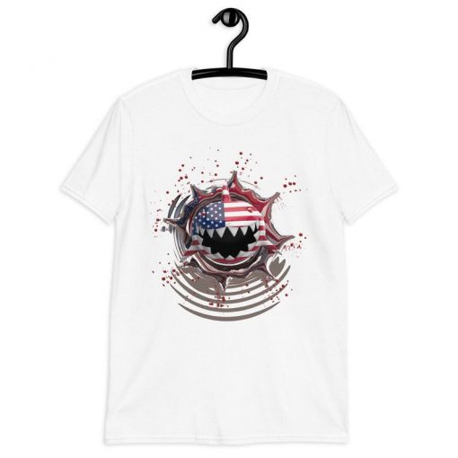 Stars and Stripes USA Flag Shark Shirt