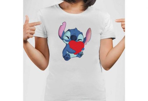 Stitch Hugging Heart Shirt