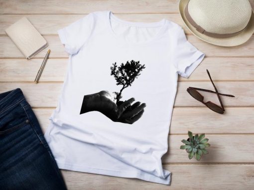 T-Shirt New Collection Greyscale tree casual t-shirt