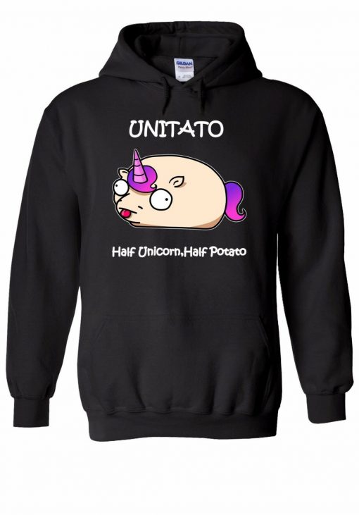 Unitato Half Unicorn Potato Funny Men Women Unisex Top Hoodie