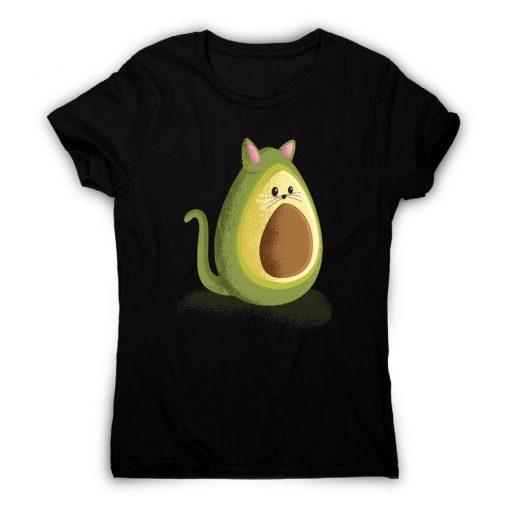 Avocado cat funny women's t-shirt