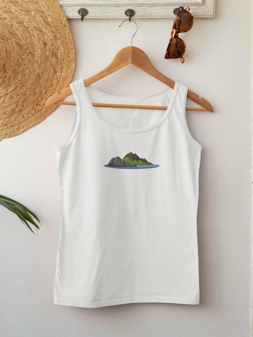 Cartoon Drawn Mountains Tank Top