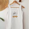 Cool Drawn Hare On A Skateboard Tank Top