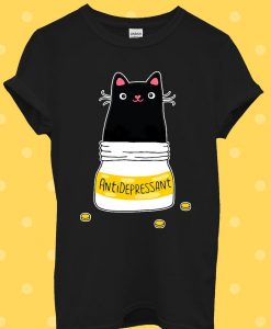 Cute Cat Kitten Antidepressant Funny T Shirt