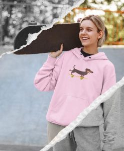 Dachshund Dog Skateboard Hoodie