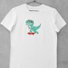 Fun Dinosaur Rex On A Skateboard Shirt