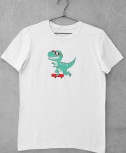 Fun Dinosaur Rex On A Skateboard Shirt