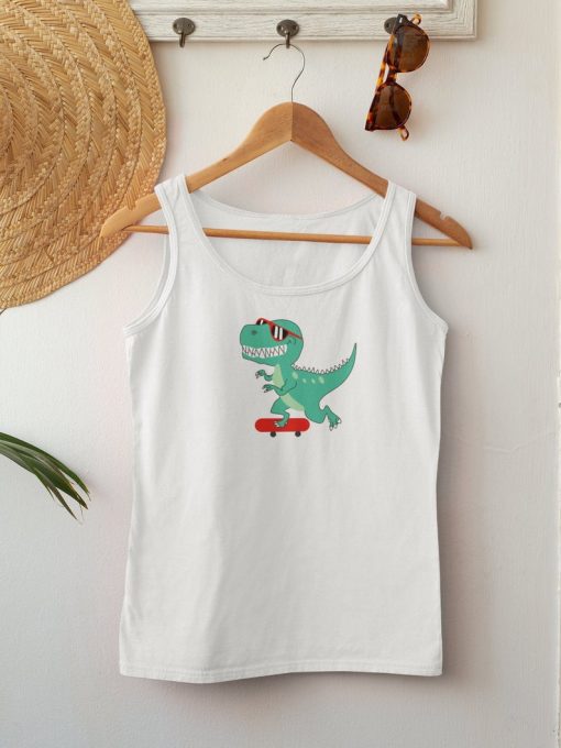 Fun Dinosaur Rex On A Skateboard Sweatshirt