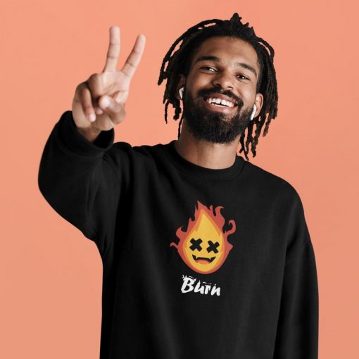 Fun Drawing Fire Burn Sweatshirt