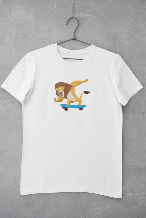 Funny Lion Skateboard T-Shirt
