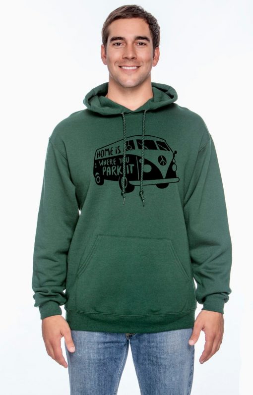 Home is where you park it unisex pullover hoodie