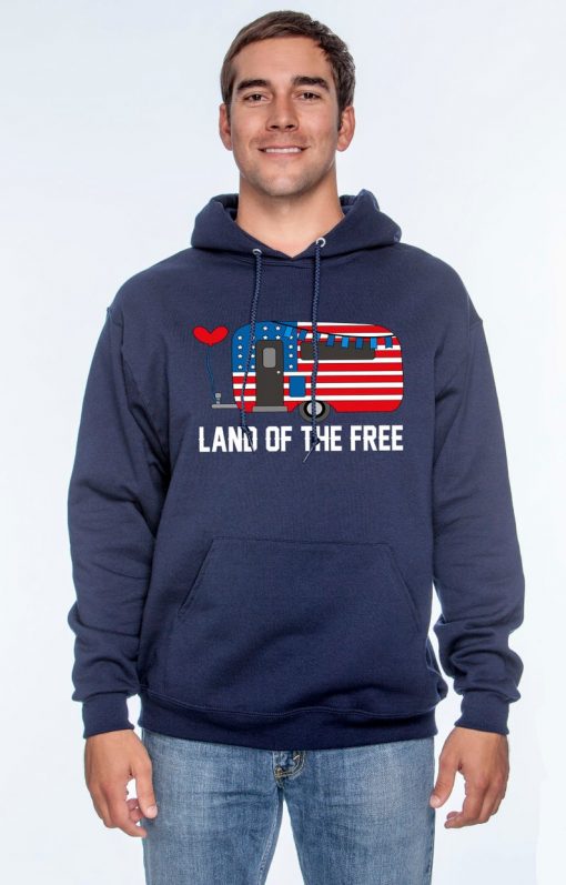 Land of the free unisex pullover hoodie